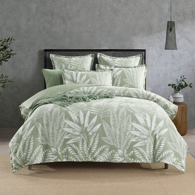 Lansfield Quilt Cover Set Jacquard Sage - Furniture empireRenee TaylorFurniture empireLansfield Quilt Cover Set Jacquard SageQueenRenee Taylor