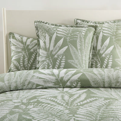 Lansfield Quilt Cover Set Jacquard Sage - Furniture empireRenee TaylorFurniture empireLansfield Quilt Cover Set Jacquard SageQueenRenee Taylor