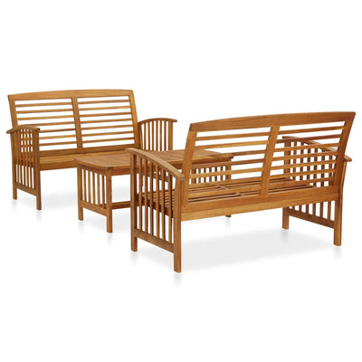 NNEVL 3 Piece Garden Lounge Set Solid Acacia Wood - Furniture empireNNEVLFurniture empireNNEVL 3 Piece Garden Lounge Set Solid Acacia WoodNNEVL