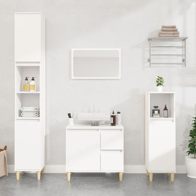 NNEVL Bathroom Cabinet White 30x30x190 cm Engineered Wood - Furniture empireNNEVLFurniture empireNNEVL Bathroom Cabinet White 30x30x190 cm Engineered WoodNNEVL