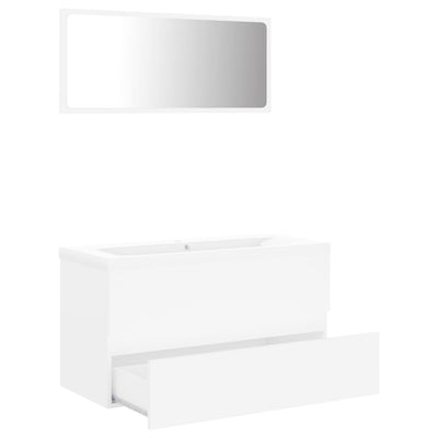 NNEVL Bathroom Furniture Set White Chipboard - Furniture empireNNEVLFurniture empireNNEVL Bathroom Furniture Set White ChipboardNNEVL
